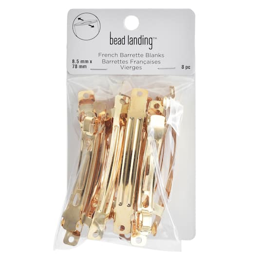 8.5mm French Barrette Blanks, 8ct. by Bead Landing™